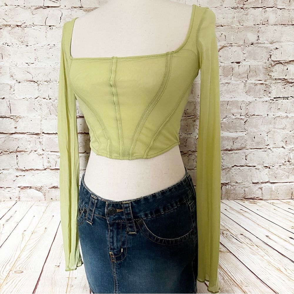 Urban Outfitters mesh fitted cropped top